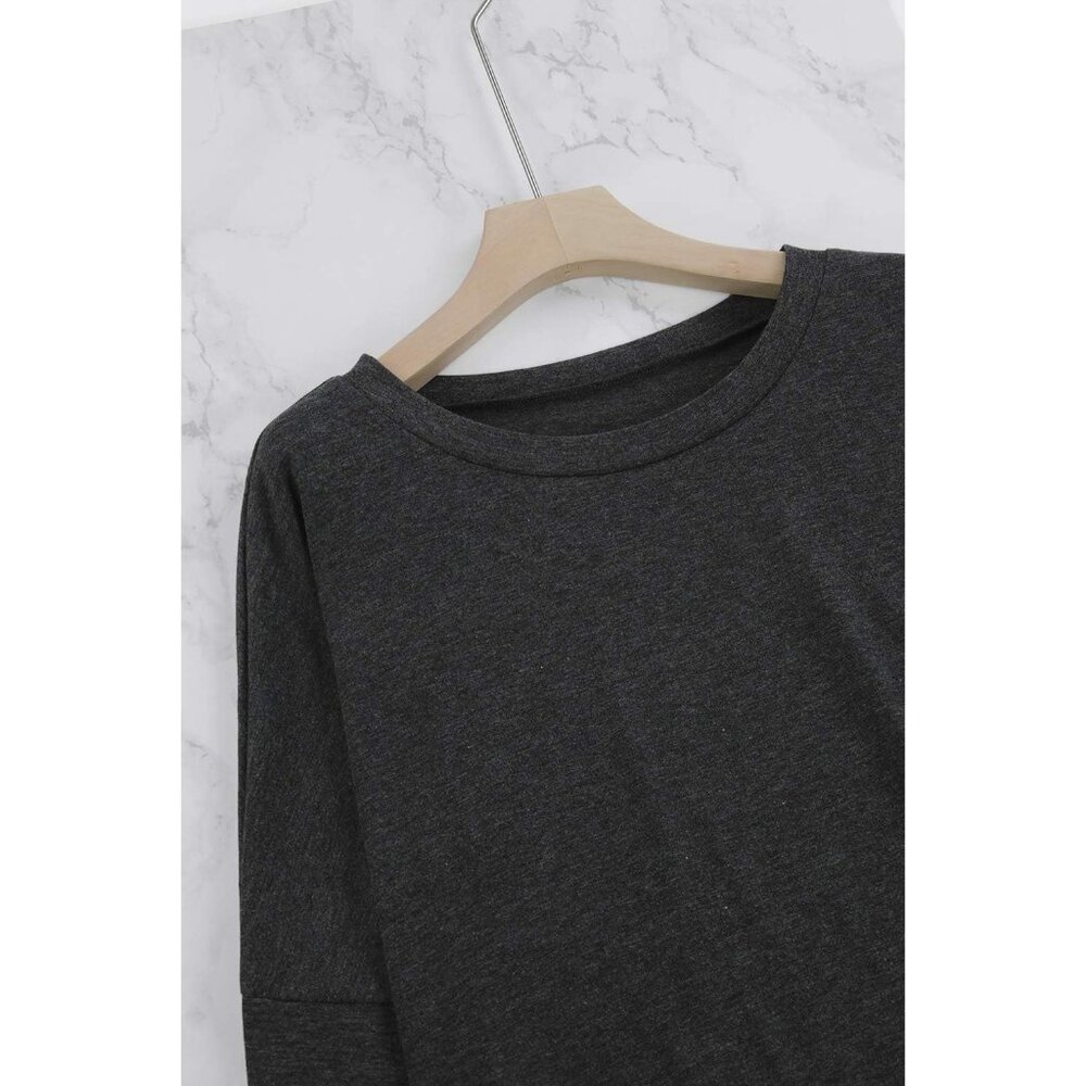 Elevate Your Style: Women's 2 Piece Casual Tracksuit in Dark Grey - Size Large - Picture 6 of 7